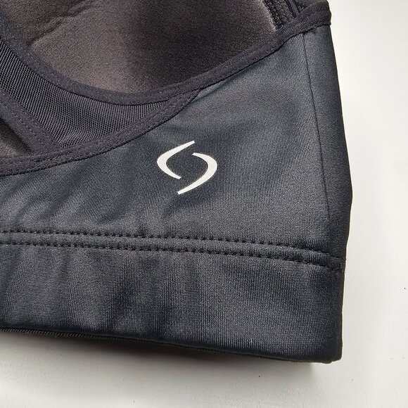 Brooks Moving Comfort S Black Lightly Lined Sports Bra Racerback 32C 34C Wicking - Picture 4 of 6